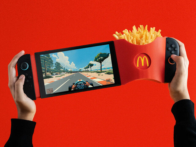 フライドポテトMサイズをすっぽり収納のスイッチ2ジョイコンホルダー3Dプリントモデル無料公開