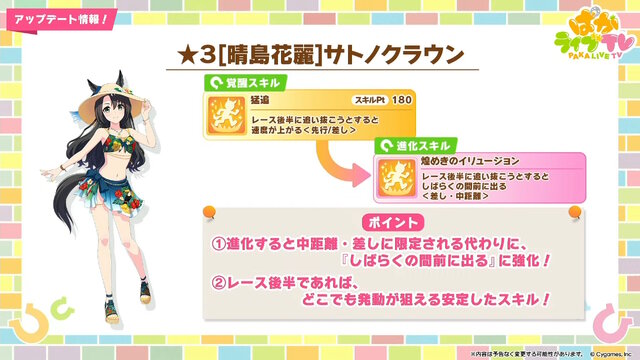 『ウマ娘』新育成は「サトノクラウン」「シュヴァルグラン」の衣装違い！今年も“水着ウマ娘たち”が夏を彩る