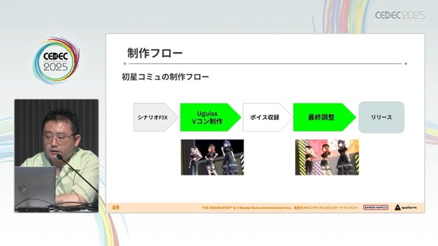 『学園アイドルマスター』のコミュができるまで―細やかな演出術とスプレッドシート管理＆自動生成されるスクリプトなど、驚きの制作フロー【CEDEC2025】