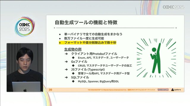 『学園アイドルマスター』を支えるサーバーシステムとは？自動生成ツールが救った少人数開発におけるサーバー構築【CEDEC2025】
