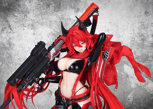鍛え抜かれた腹筋に注目…！『勝利の女神：NIKKE』より「レッドフード」が専用ライフル「ウルフスベイン」を携えて立体化