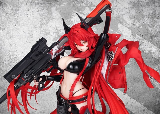 鍛え抜かれた腹筋に注目…！『勝利の女神：NIKKE』より「レッドフード」が専用ライフル「ウルフスベイン」を携えて立体化