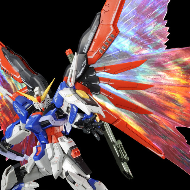 RGガンプラ「ストフリ」「デスティニー」のチタニウムフィニッシュ仕様が再販！ディスプレイを一層華やかにする「光の翼」も同時予約