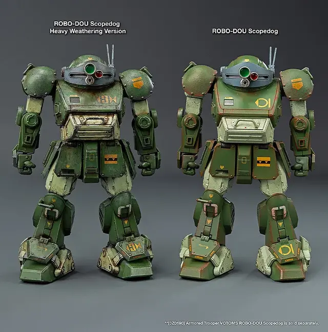 全世界900台限定！「装甲騎兵ボトムズ」“ロボ道 スコープドッグ”が激しいダメージ表現や重厚な汚れ塗装を施したヘビーウェザリング版として予約受付中