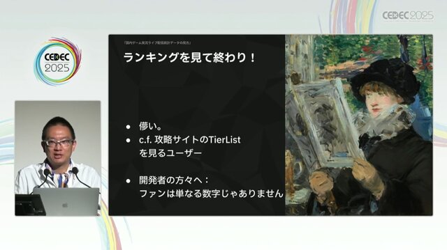 国内のゲーム実況＆ライブ配信を統計データから見る―実況の約8割は、専門チャンネルである！？【CEDEC2025】