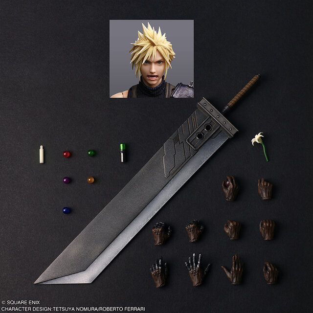 『FF7 リバース』より「クラウド・ストライフ」新作アクションフィギュアが予約受付中！バスターソードや“黒マテリア”でさまざまなシーンを再現
