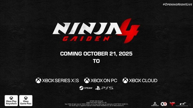 Team NINJA×プラチナゲームズのシリーズ最新作『NINJA GAIDEN 4』新主人公ヤクモが躍動する最新ストーリートレイラー！【gamescom ONL 2025】