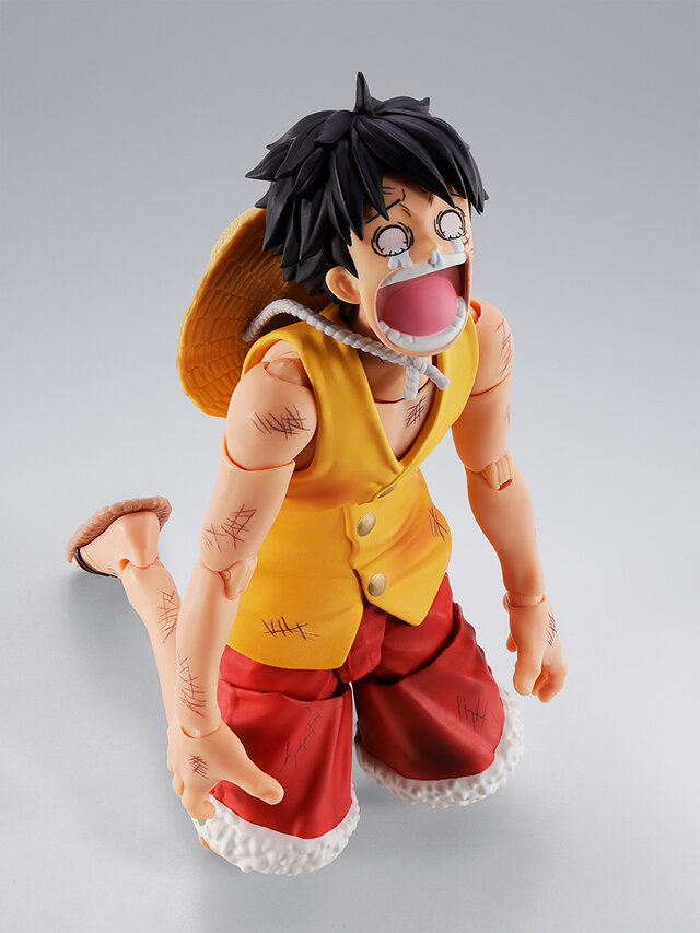 「ワンピース」印象的な“泣き顔”シーンも再現可能！マリンフォード頂上決戦時の「モンキー・D・ルフィ」がアクションフィギュア化