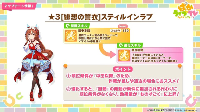 『ウマ娘』4.5周年で「スティルインラブ」が実装！新ウマ娘にしてライバル「アドマイヤグルーヴ」や「ステイゴールド」もサポカで参戦