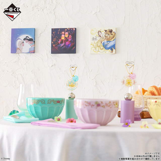 「ディズニープリンセス」新作一番くじの全ラインナップ公開！ラプンツェルのフィギュアや、「美女と野獣」「白雪姫」のチャームなど上品で可愛い