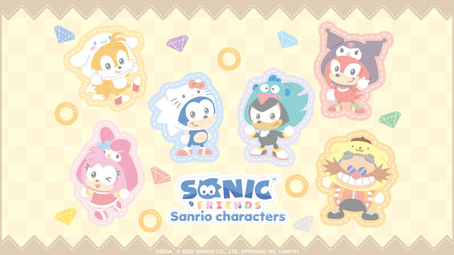 ハローキティとソニックの可愛いぬいぐるみ！「SONIC & FRIENDS」×サンリオコラボ商品が11月7日発売―シャドウ×ハンギョドンのイラストもお披露目