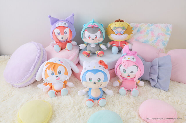 ハローキティとソニックの可愛いぬいぐるみ！「SONIC & FRIENDS」×サンリオコラボ商品が11月7日発売―シャドウ×ハンギョドンのイラストもお披露目