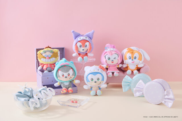 ハローキティとソニックの可愛いぬいぐるみ！「SONIC & FRIENDS」×サンリオコラボ商品が11月7日発売―シャドウ×ハンギョドンのイラストもお披露目