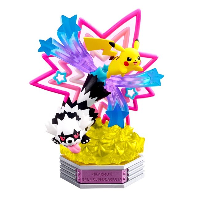 ピカチュウ＆ガラルジグザグマや、ミュウたちをビビッドな世界観で立体化！『ポケモン』“ネオンパーティー”インテリアフィギュア全6種