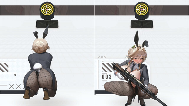 『勝利の女神：NIKKE』「逆バニー」の過激すぎる射撃姿勢！ チラ見せにガン見せ、“恥じらい”もまとめてお届け！2025年のバニーガールをフォトレポ