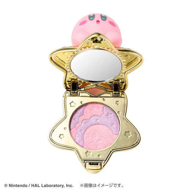 『星のカービィ』ワープスターに乗ったカービィがきらめく！ゴールドメッキ加工、星の装飾で綺麗なコスメが予約受付中