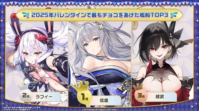 『アズレン』“今年1年で最もケッコンされた艦船”は…？8周年記念の「ゲーム内データランキング」が一挙発表