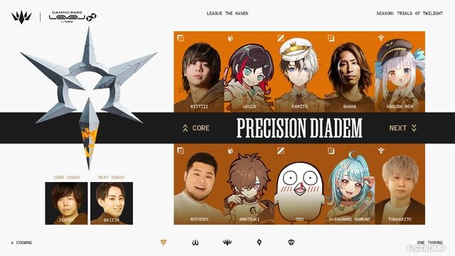 「LTK シーズン2」Precision Diadem（PD）メンバーが発表―CR「おぼ」参戦！大幅メンバー変更も、SHAKA × 神楽めあのBOTレーンは続投【Trials of Twilight（黄昏の試練）】