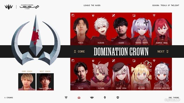 「LTK シーズン2」Domination Crown（DC）メンバーが発表―COREのTOPに「やうじ」参戦ほか一部メンバー変更【Trials of Twilight（黄昏の試練）】