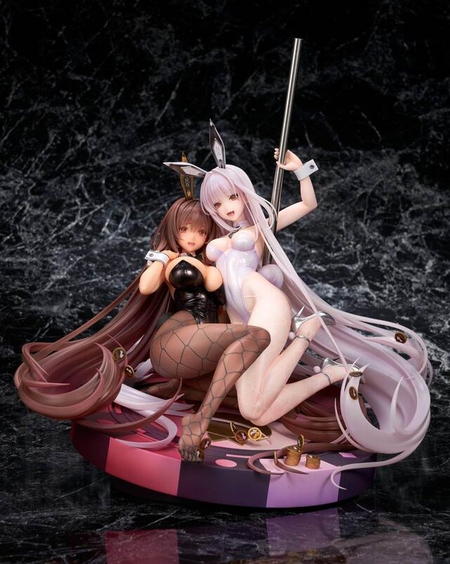 バニーガール姿がセクシー！『勝利の女神：NIKKE』より“ノワール＆ブラン”がイベント「Bunny X 777」ビジュで立体化