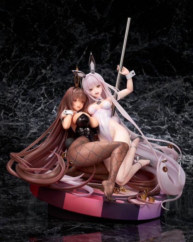 バニーガール姿がセクシー！『勝利の女神：NIKKE』より“ノワール＆ブラン”がイベント「Bunny X 777」ビジュで立体化