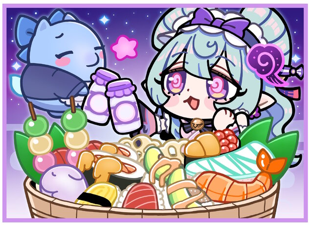 ※画像は大川ぶくぶ先生が手がける、「原神×スシロー」コラボのお祝いイラスト（大川ぶくぶ先生のXより引用）。