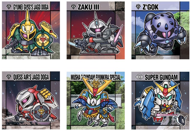 昔懐かしい「元祖SDガンダム」シール付きスナックに第2弾！「νガンダムHWS」や「サイサリス」まで全33種―描き下ろしの「ペーネロペー」らも収録