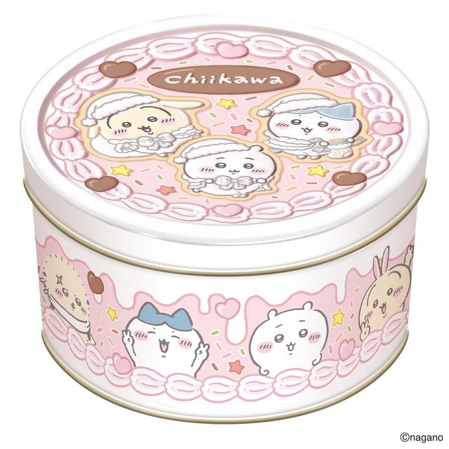 「ちいかわ」クリスマス気分を盛り上げる！個包装のデザインまで可愛い、ホールケーキのような缶とツリー形のお菓子BOXが展開