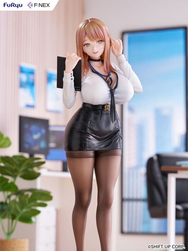 ムチムチの太ももとタイツに視線が…『勝利の女神：NIKKE』エマがコスチューム「オフィスセラピー」姿でフィギュア化
