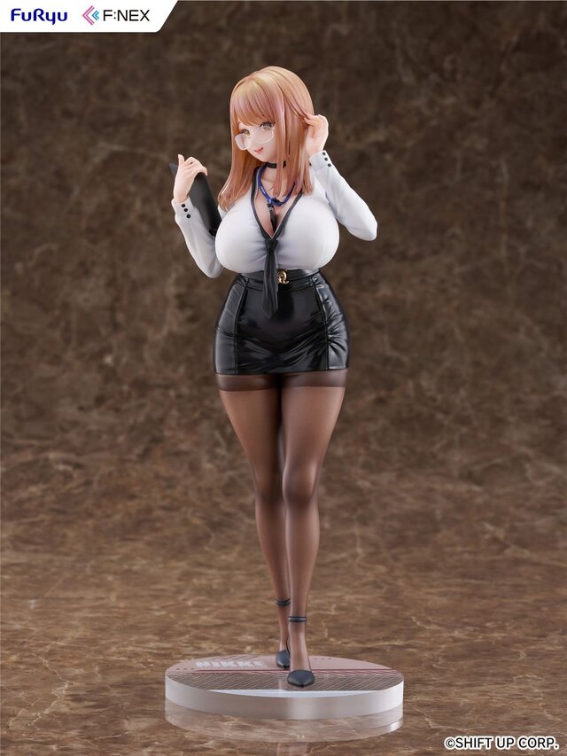 ムチムチの太ももとタイツに視線が…『勝利の女神：NIKKE』エマがコスチューム「オフィスセラピー」姿でフィギュア化