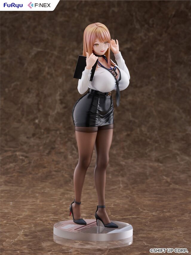 ムチムチの太ももとタイツに視線が…『勝利の女神：NIKKE』エマがコスチューム「オフィスセラピー」姿でフィギュア化