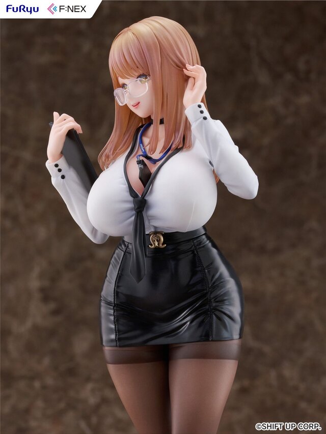 ムチムチの太ももとタイツに視線が…『勝利の女神：NIKKE』エマがコスチューム「オフィスセラピー」姿でフィギュア化