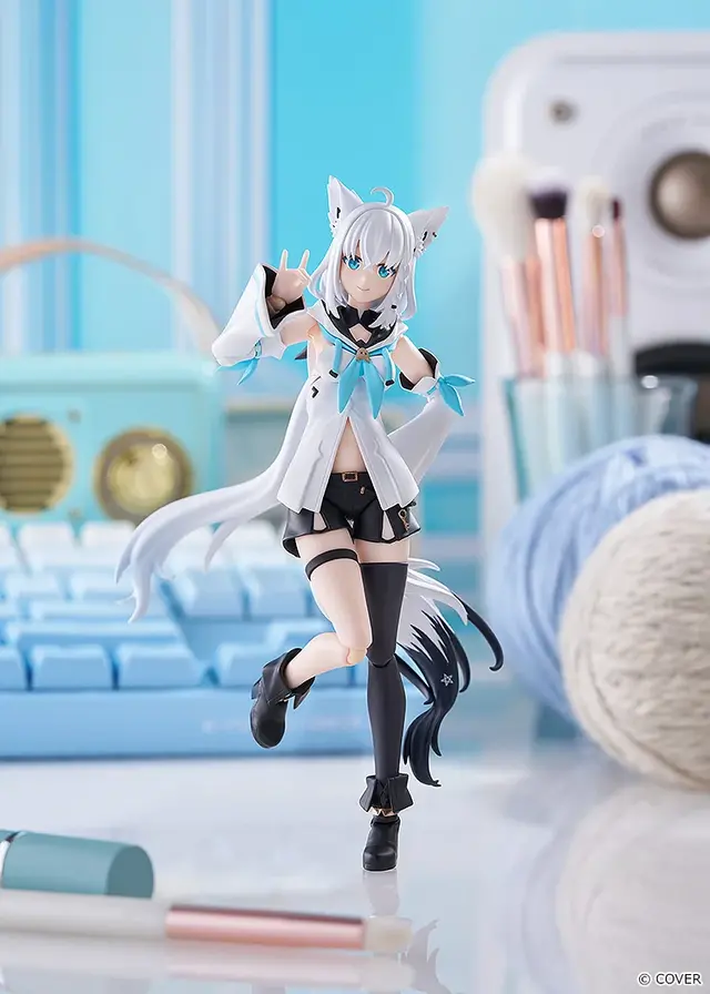 ホロライブ・ 白上フブキのアクションフィギュア「figma」が予約受付開始！オプションパーツにキャラクター「すこん部」「おるやんけ」付属