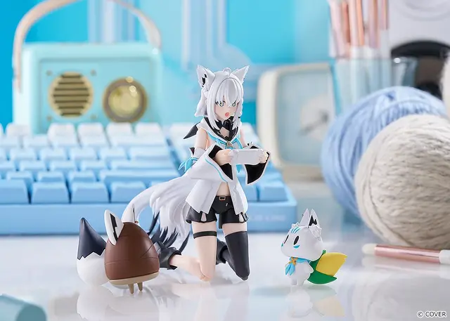 ホロライブ・ 白上フブキのアクションフィギュア「figma」が予約受付開始！オプションパーツにキャラクター「すこん部」「おるやんけ」付属