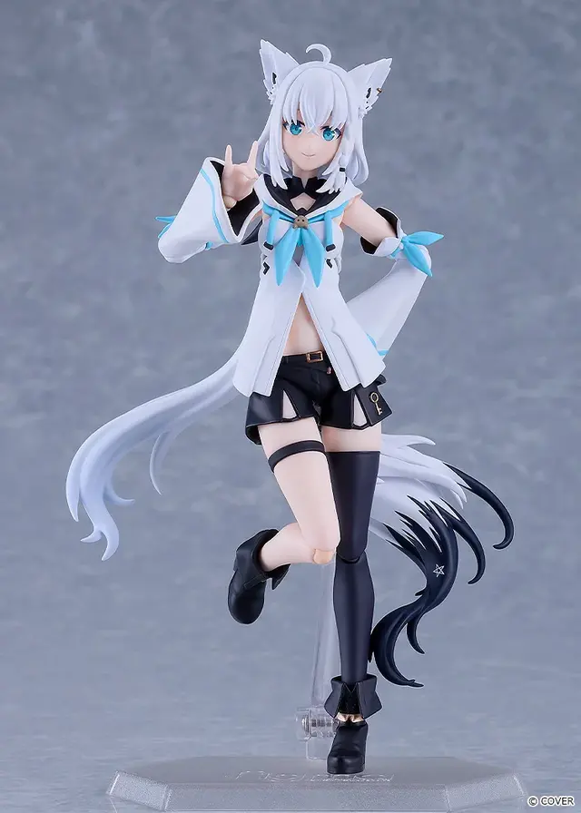 ホロライブ・ 白上フブキのアクションフィギュア「figma」が予約受付開始！オプションパーツにキャラクター「すこん部」「おるやんけ」付属