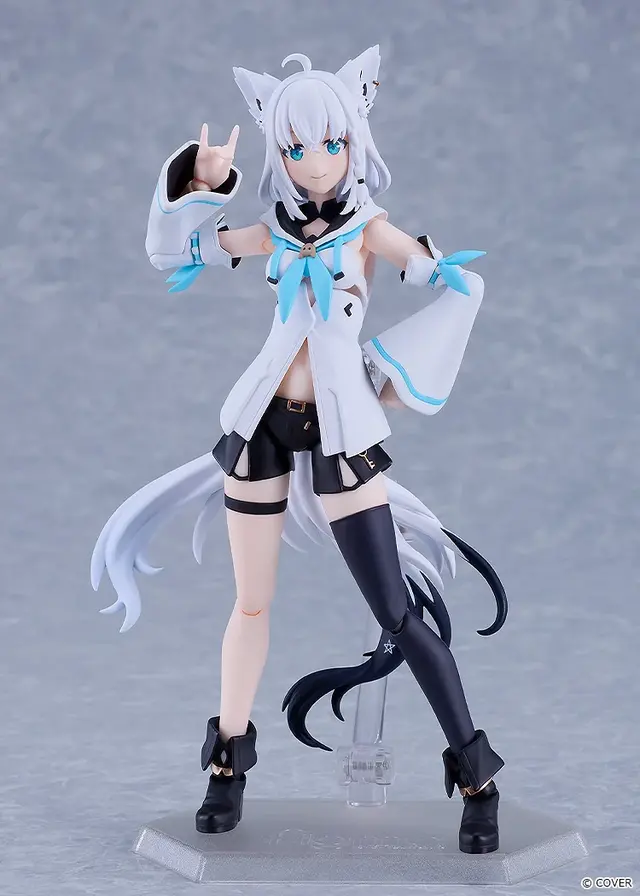 ホロライブ・ 白上フブキのアクションフィギュア「figma」が予約受付開始！オプションパーツにキャラクター「すこん部」「おるやんけ」付属