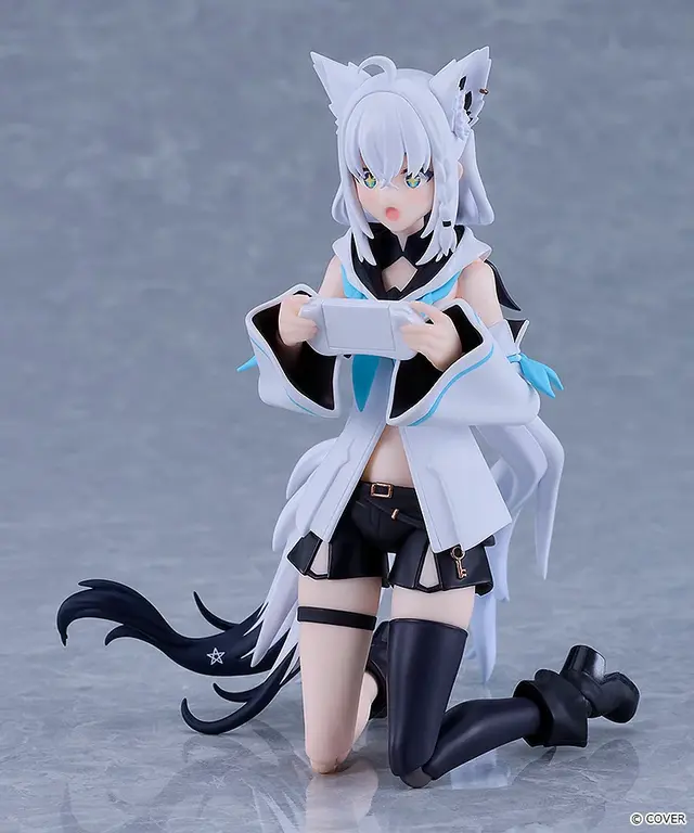 ホロライブ・ 白上フブキのアクションフィギュア「figma」が予約受付開始！オプションパーツにキャラクター「すこん部」「おるやんけ」付属