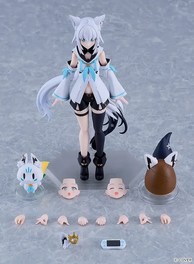 ホロライブ・ 白上フブキのアクションフィギュア「figma」が予約受付開始！オプションパーツにキャラクター「すこん部」「おるやんけ」付属