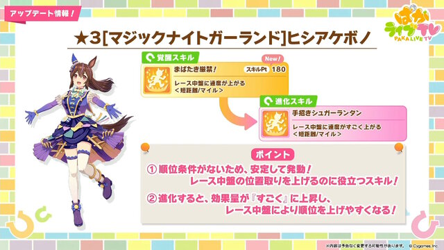 『ウマ娘』新育成は「ヒシアケボノ」「マーベラスサンデー」の衣装違い！5人のウマ娘が“サーカス衣装”でハロウィンを盛り上げる