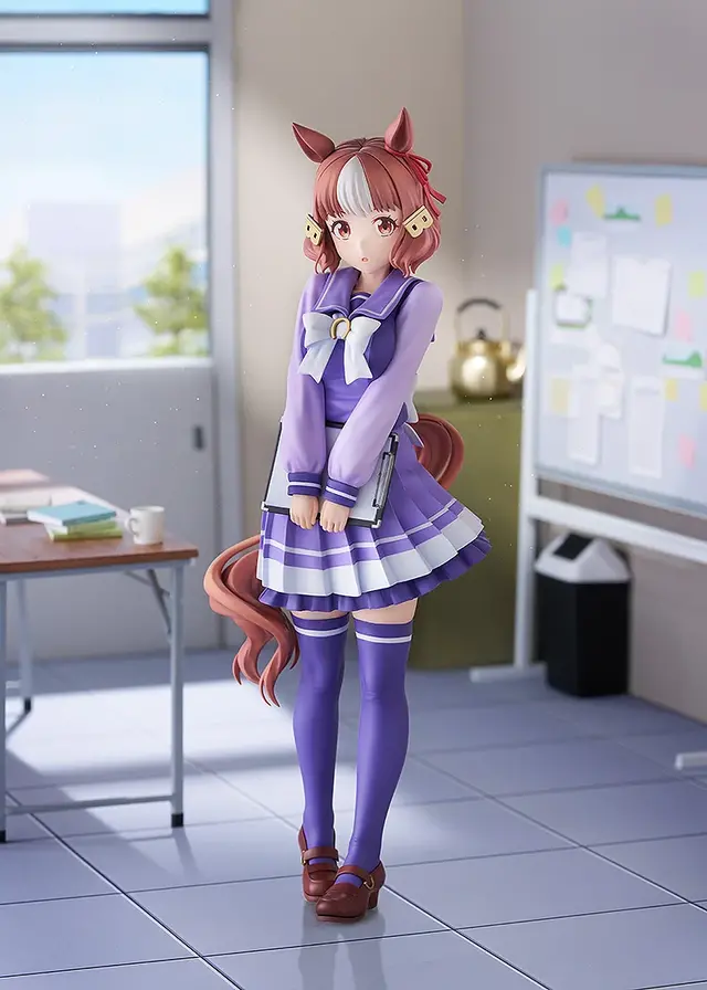 そっと見上げるような表情が可愛い！「ウマ娘 シングレ」より「ベルノライト」がトレセン学園制服姿で立体化、特徴的な“B”の髪留めまで再現