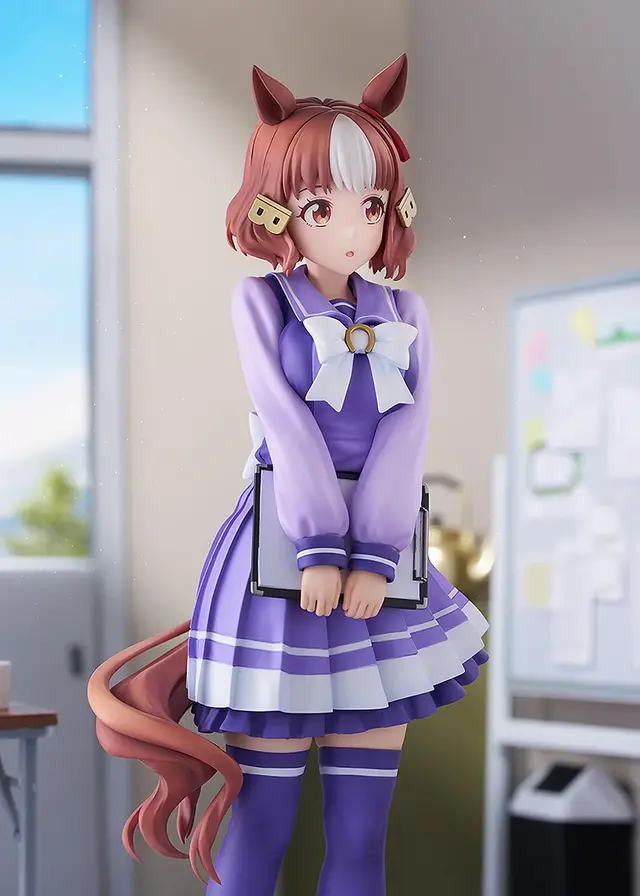 そっと見上げるような表情が可愛い！「ウマ娘 シングレ」より「ベルノライト」がトレセン学園制服姿で立体化、特徴的な“B”の髪留めまで再現