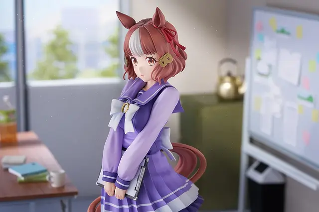 そっと見上げるような表情が可愛い！「ウマ娘 シングレ」より「ベルノライト」がトレセン学園制服姿で立体化、特徴的な“B”の髪留めまで再現
