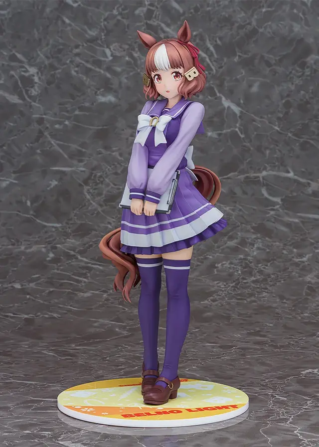 そっと見上げるような表情が可愛い！「ウマ娘 シングレ」より「ベルノライト」がトレセン学園制服姿で立体化、特徴的な“B”の髪留めまで再現