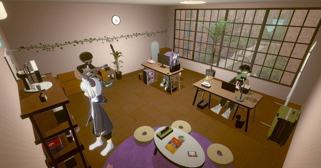 オンラインでも皆で集まろう！作業支援ツール『gogh: Focus with Your Avatar』Steam版に追加のマルチプレイモードをみんなで遊んでみた