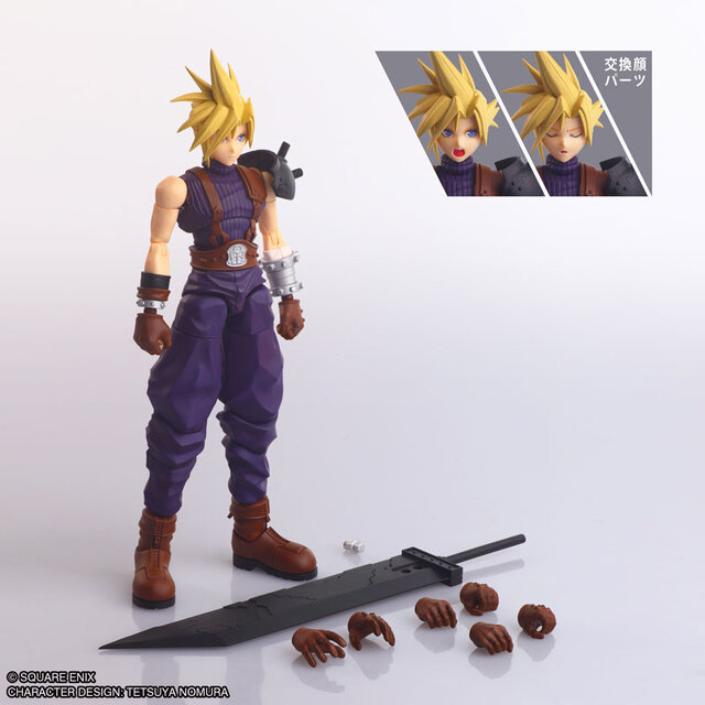 『FF7』パレオまとった水着エアリスが美しい…！可動するクラウドからティファまで、3人のフィギュアが予約受付中