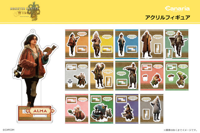 『モンハンワイルズ』アルマ、ジェマのアクリルフィギュアが‘登場！作中の武器アイコンも“メタルピンズ”に