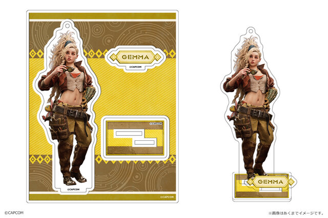 『モンハンワイルズ』アルマ、ジェマのアクリルフィギュアが‘登場！作中の武器アイコンも“メタルピンズ”に