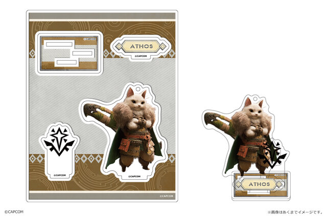 『モンハンワイルズ』アルマ、ジェマのアクリルフィギュアが‘登場！作中の武器アイコンも“メタルピンズ”に