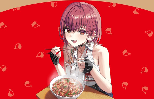 ホロライブ・宝鐘マリン監修の「カップめん」が発売決定！「寿がきや」とのコラボで贈る2商品、さらにグッズ付きセットも