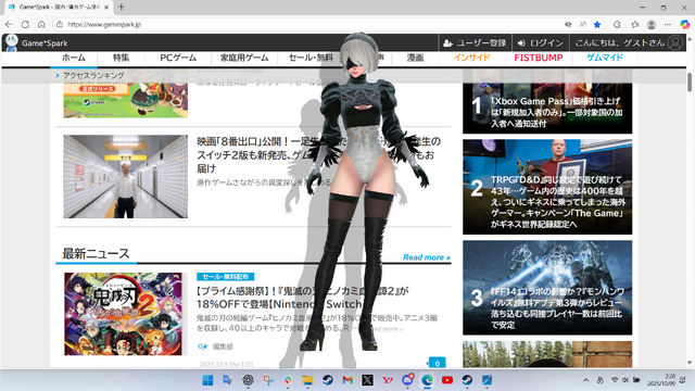 セクシーな2Bの姿で作業に集中できるかはあなた次第！？『ニーア オートマタ』×『Desktop Mate』コラボDLCが見事なクオリティ【先行試用レポ】